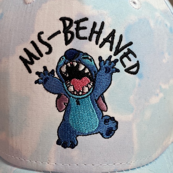 Disney Lilo and Stitch Tie Dye Camo Adjustable Hat Multi-Color Mis-Behaved - Picture 2 of 8